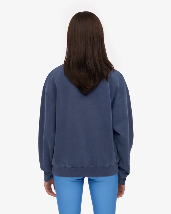 Organic Oversized Sweatshirt Neptune Blue