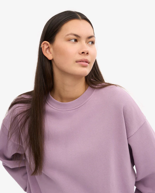 Organic Oversized Sweatshirt Pearly Purple