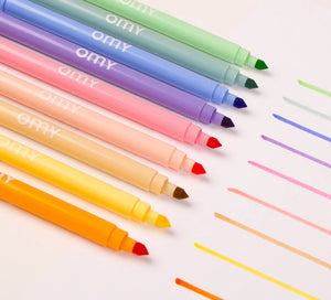 9 Dual Tipped Pastel Markers