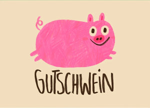 Gutschwein Postkarte - Slinga Illustration