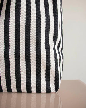 Shopper Natural Black Stripes aus schwerer Baumwolle