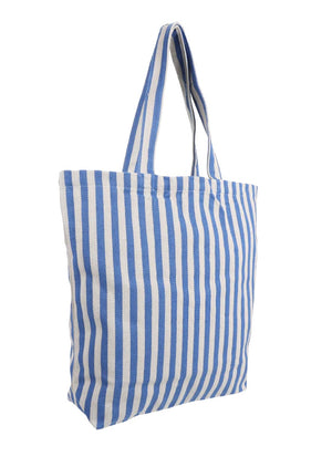 Shopper Natural Blue Stripes aus schwerer Baumwolle