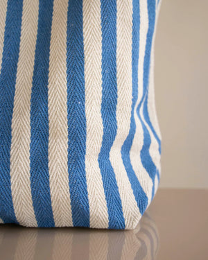 Shopper Natural Blue Stripes aus schwerer Baumwolle