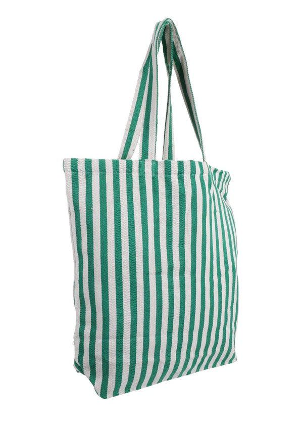 Shopper Natural Grass Stripes aus schwerer Baumwolle