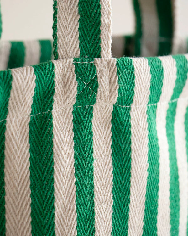 Shopper Natural Grass Stripes aus schwerer Baumwolle