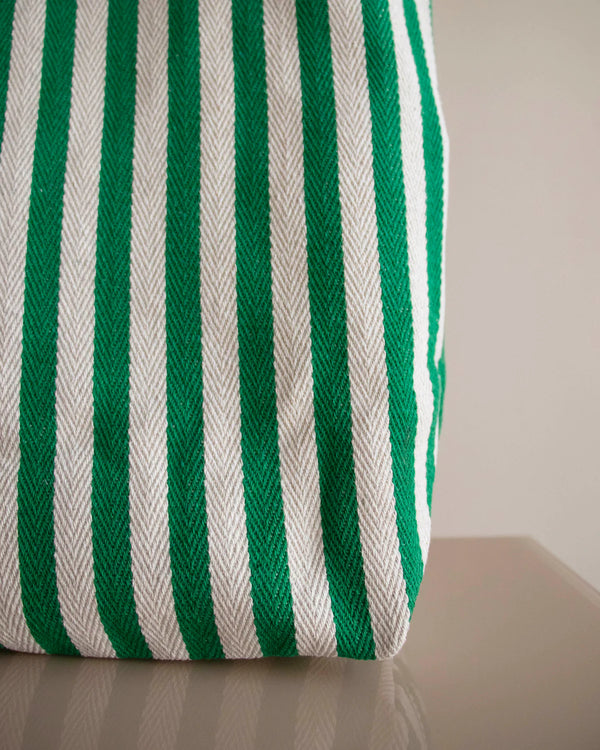 Shopper Natural Grass Stripes aus schwerer Baumwolle