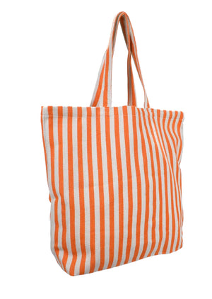 Shopper Natural Orange Stripes