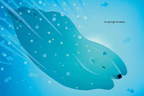 Ein Eisbär im Schnee