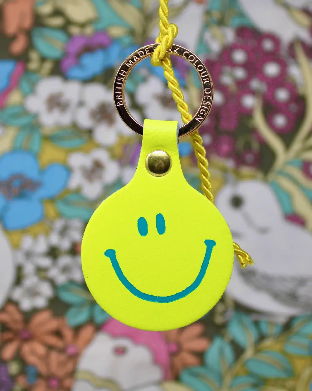 Feeling Lush Smiley Schlüsselanhänger Neon Yellow