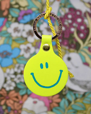 Feeling Lush Smiley Schlüsselanhänger Neon Yellow