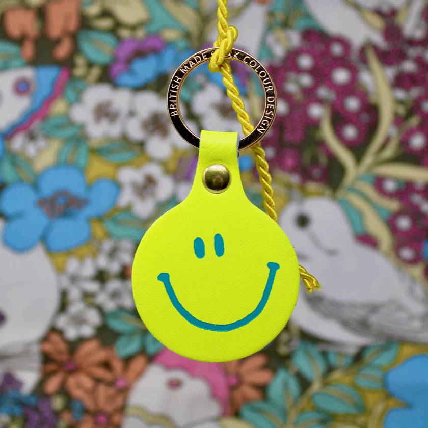 Feeling Lush Smiley Schlüsselanhänger Neon Yellow