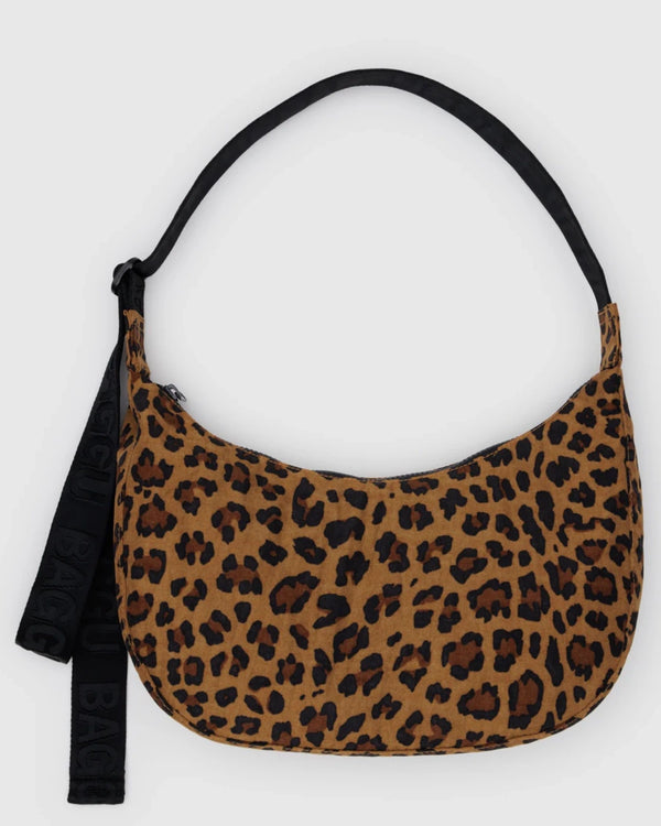 Baggu Medium Nylon Crescent Bag Leopard