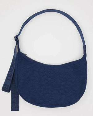 Medium Nylon Crescent Bag Navy