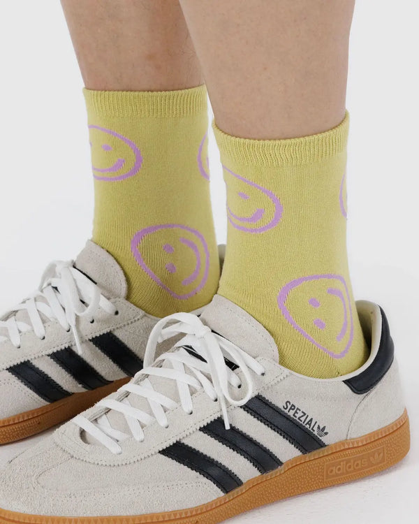 Crew Socks Straw Happy
