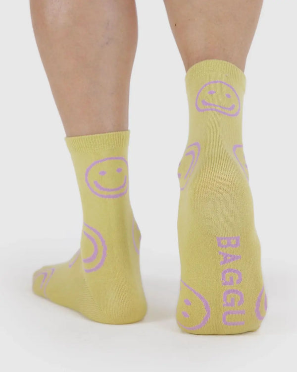 Crew Socks Straw Happy