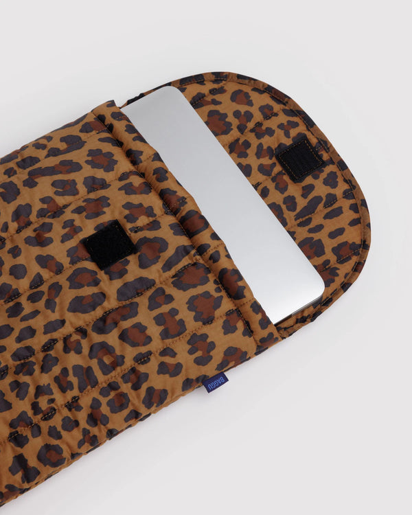 Baggu Puffy Laptop Sleeve 16" Leopard