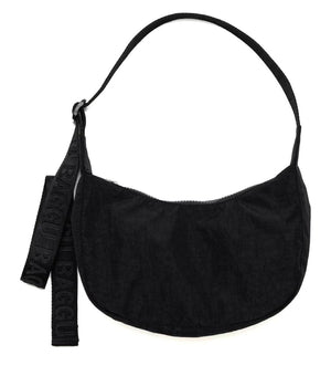 Small Nylon Crescent Bag Black