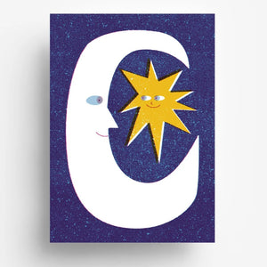 Moon & Star Postkarte