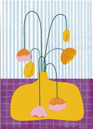Barbara Dziadosz Yellow Flowers Postkarte