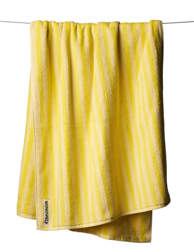 Naram Badehandtuch Pristine & Neon Yellow