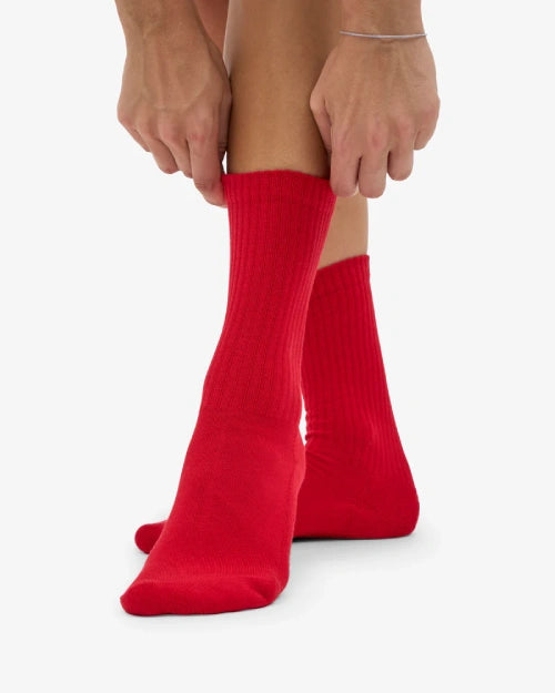 Organic Active Socks Red Tangerine
