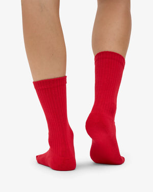 Organic Active Socks Red Tangerine
