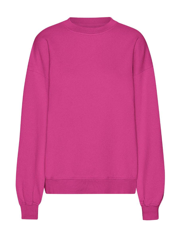 Organic Oversized Sweatshirt Magenta Blaze