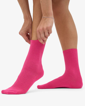 Classic Organic Socks Bubblegum Pink