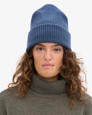 Merino Wool Hat Petrol Blue