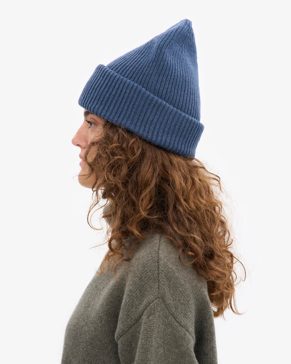 Merino Wool Hat Petrol Blue