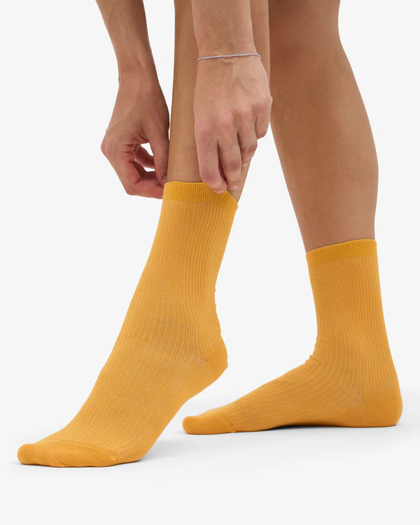 Classic Organic Socks Burned Yellow