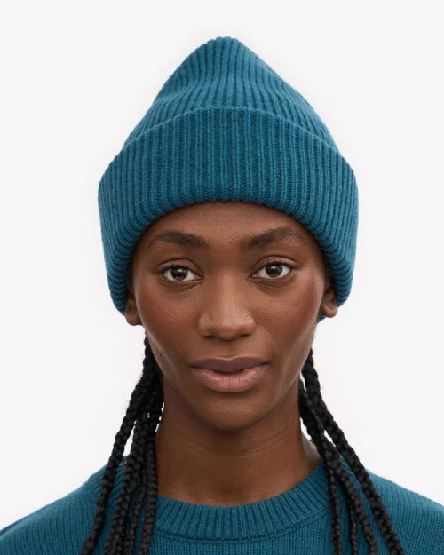 Merino Wool Hat Ocean Green