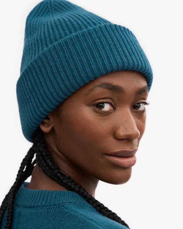Merino Wool Hat Ocean Green