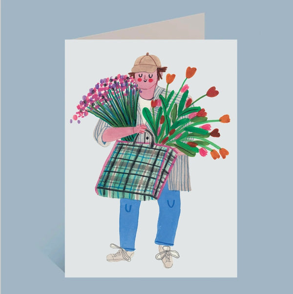 Flower Boy Klappkarte