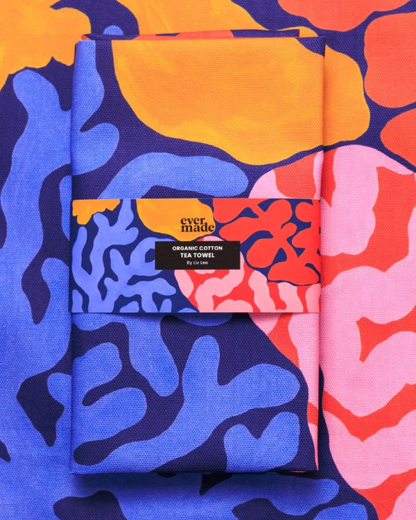 Evermade Liv Lee Coral Geschirrhandtuch