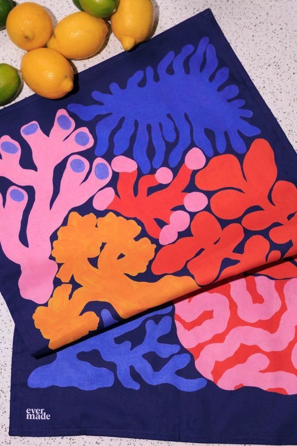 Evermade Liv Lee Coral Geschirrhandtuch