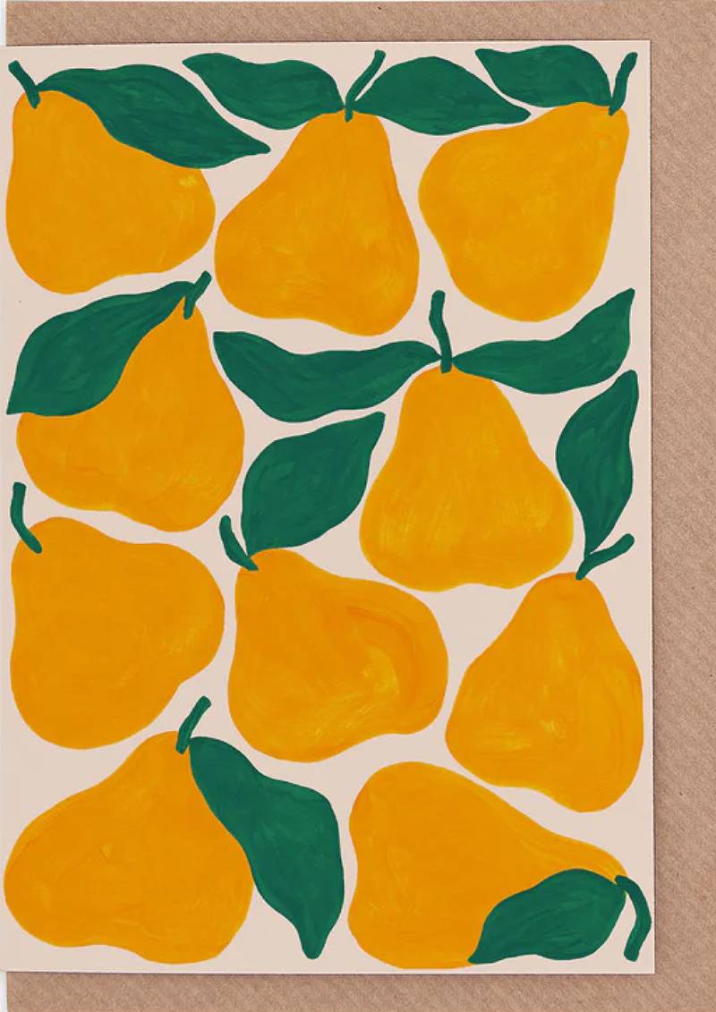Yellow Pears Klappkarte