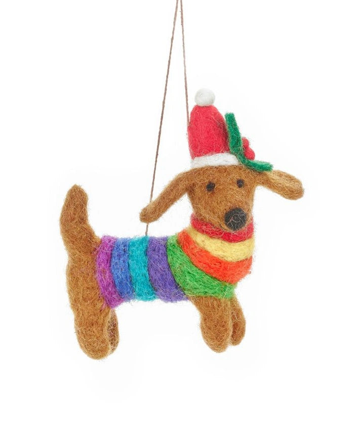 Rainbow Dog Filzanhänger