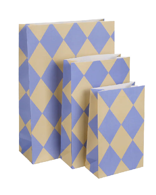 Geschenktüte Diamond Vanille Eisblau mit Boden (5er-Pack)