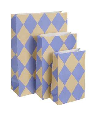 Geschenktüte Diamond Vanille Eisblau mit Boden (5er-Pack)
