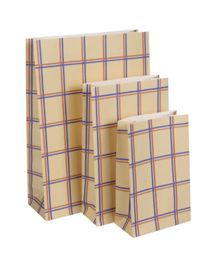 Geschenktüte Tartan Check mit Boden (5er-Pack)