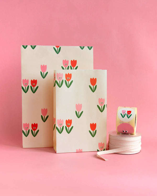 Geschenktüte Anne Pascal Tulips mit Boden (5er-Pack)