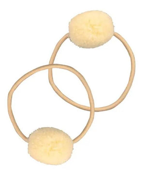 PomPom Haargummi 8er Set Rot