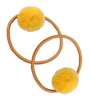 PomPom Haargummi 8er Set Grün