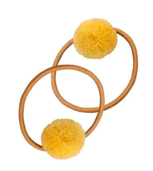 PomPom Haargummi 8er Set Rot