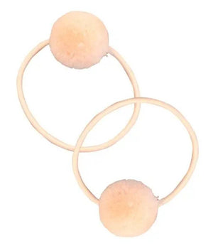 PomPom Haargummi 8er Set Rot