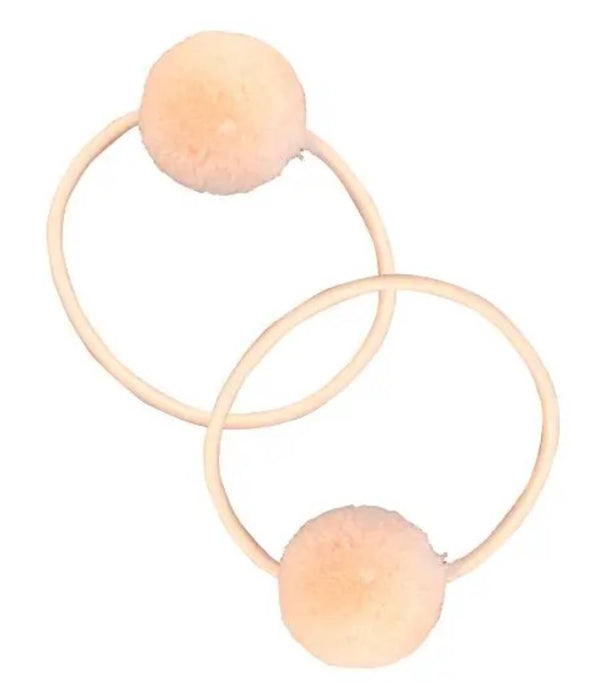 PomPom Haargummi 8er Set Rot