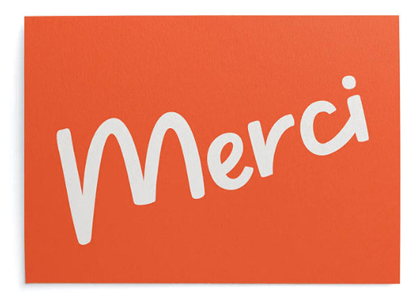 Postkarte Merci