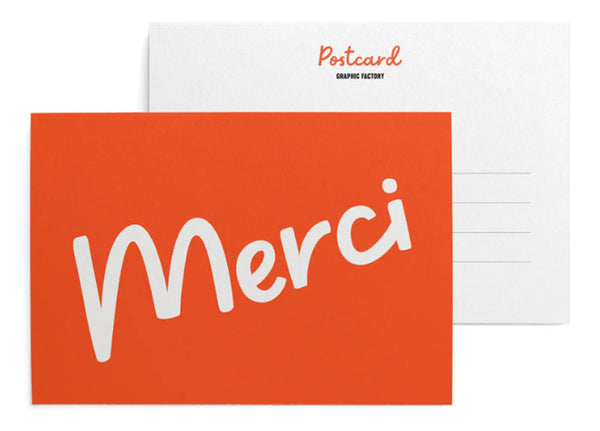 Postkarte Merci