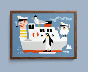 Hamburgs Schiffe Poster (Din A3)